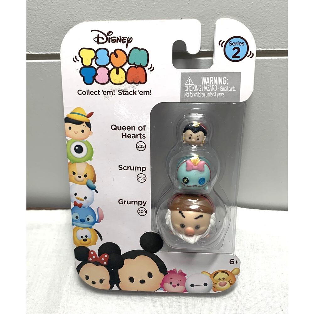 Disney Tsum Tsum Series 2 - Grumpy (209), Scrump (250), Queen of Hearts (225)